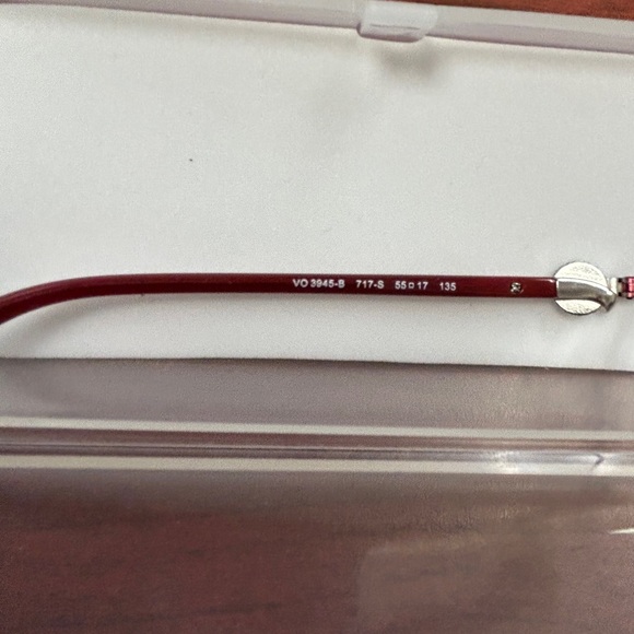 New Vogue Eyeglass Frame Metallic Red - Picture 4 of 7